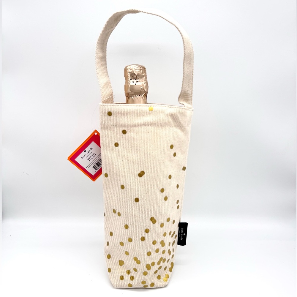 KATE SPADE GOLD DOT WINE TOTE
